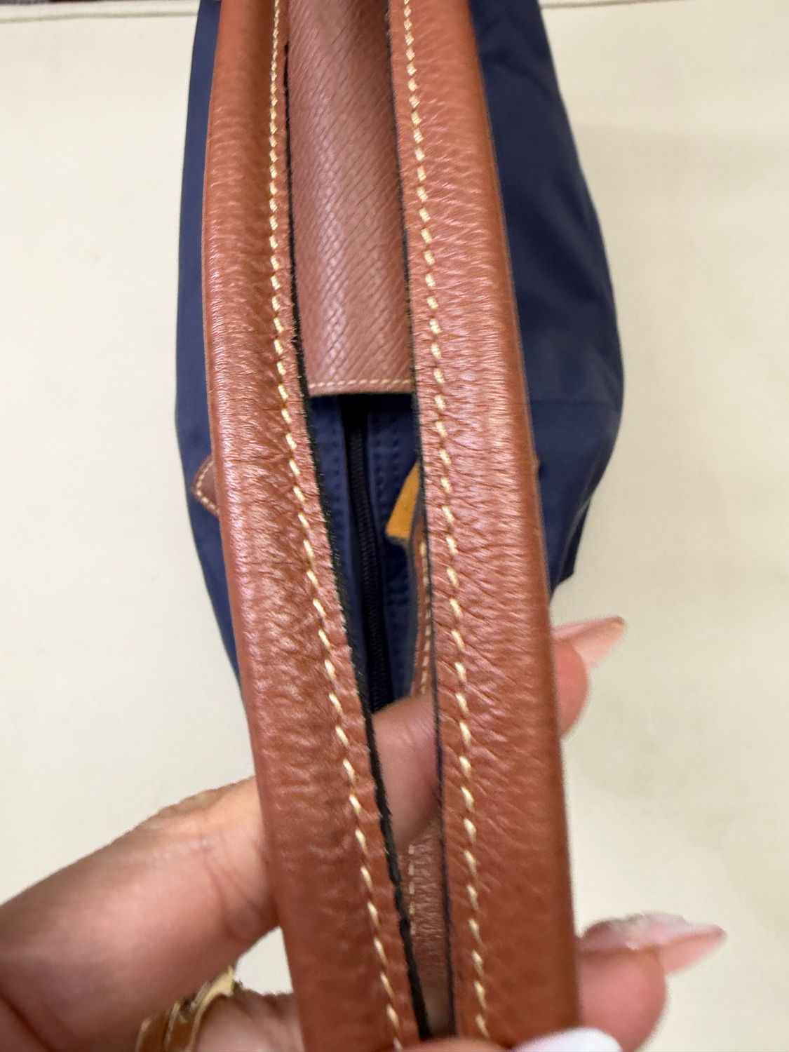 Longchamp Le Pliagr Nylon Tote in Navy Blue