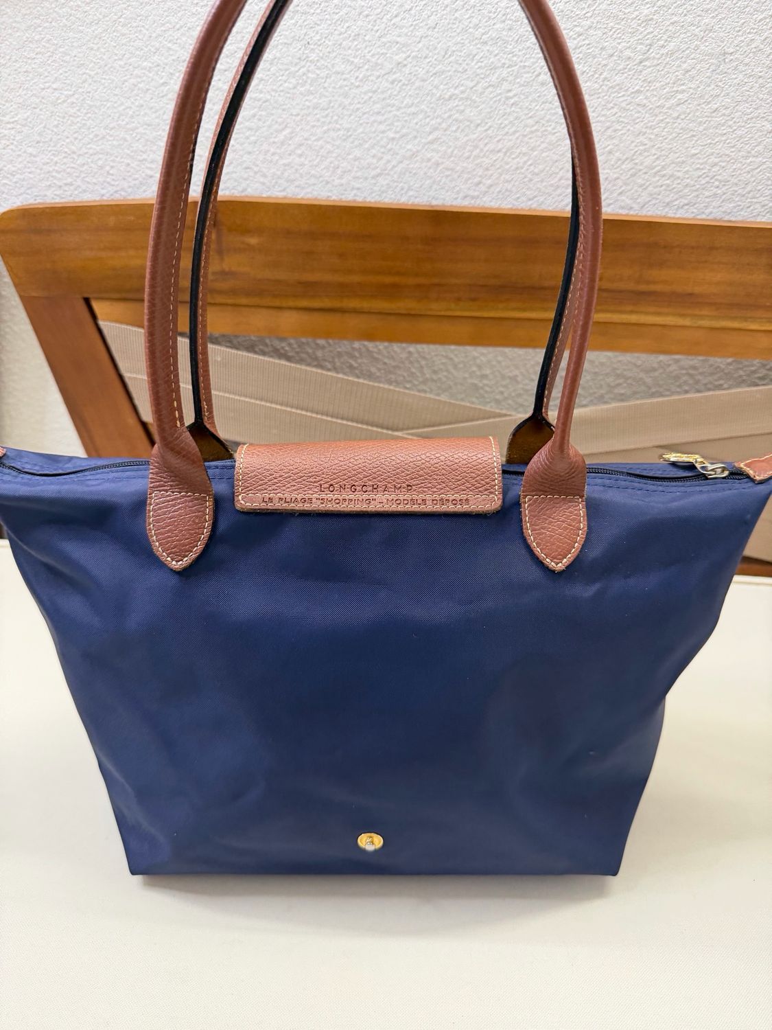 Longchamp Le Pliagr Nylon Tote in Navy Blue