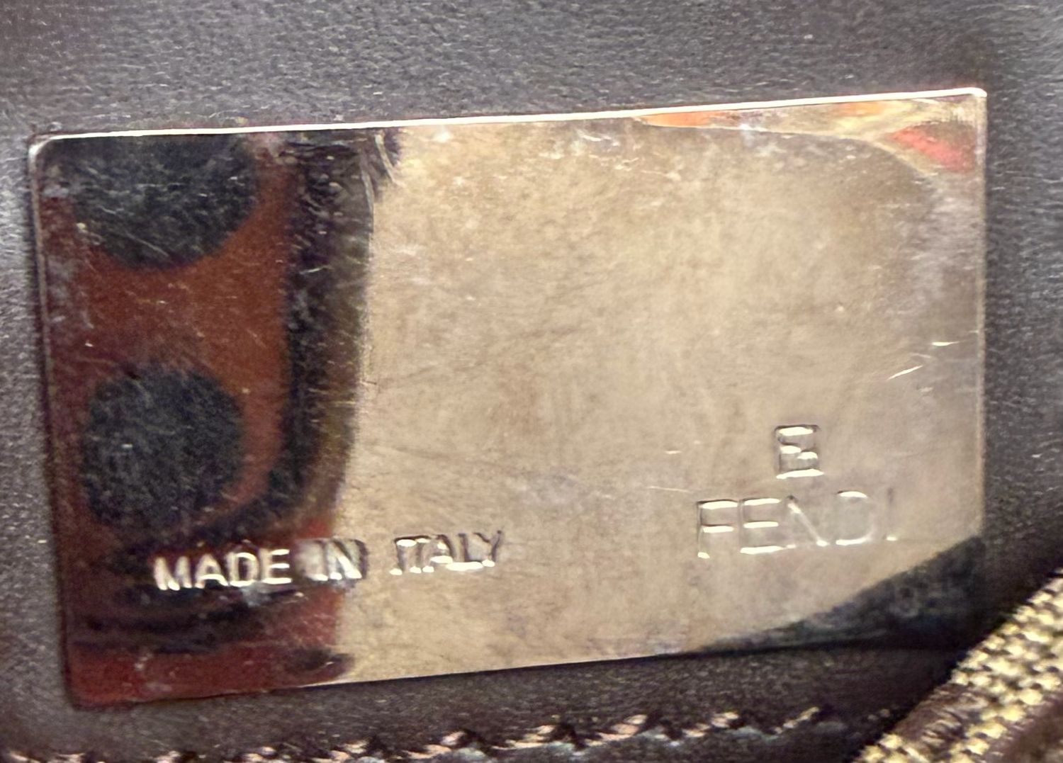 Fendi Zucca Baguette Brown Hobo Flap in Brown