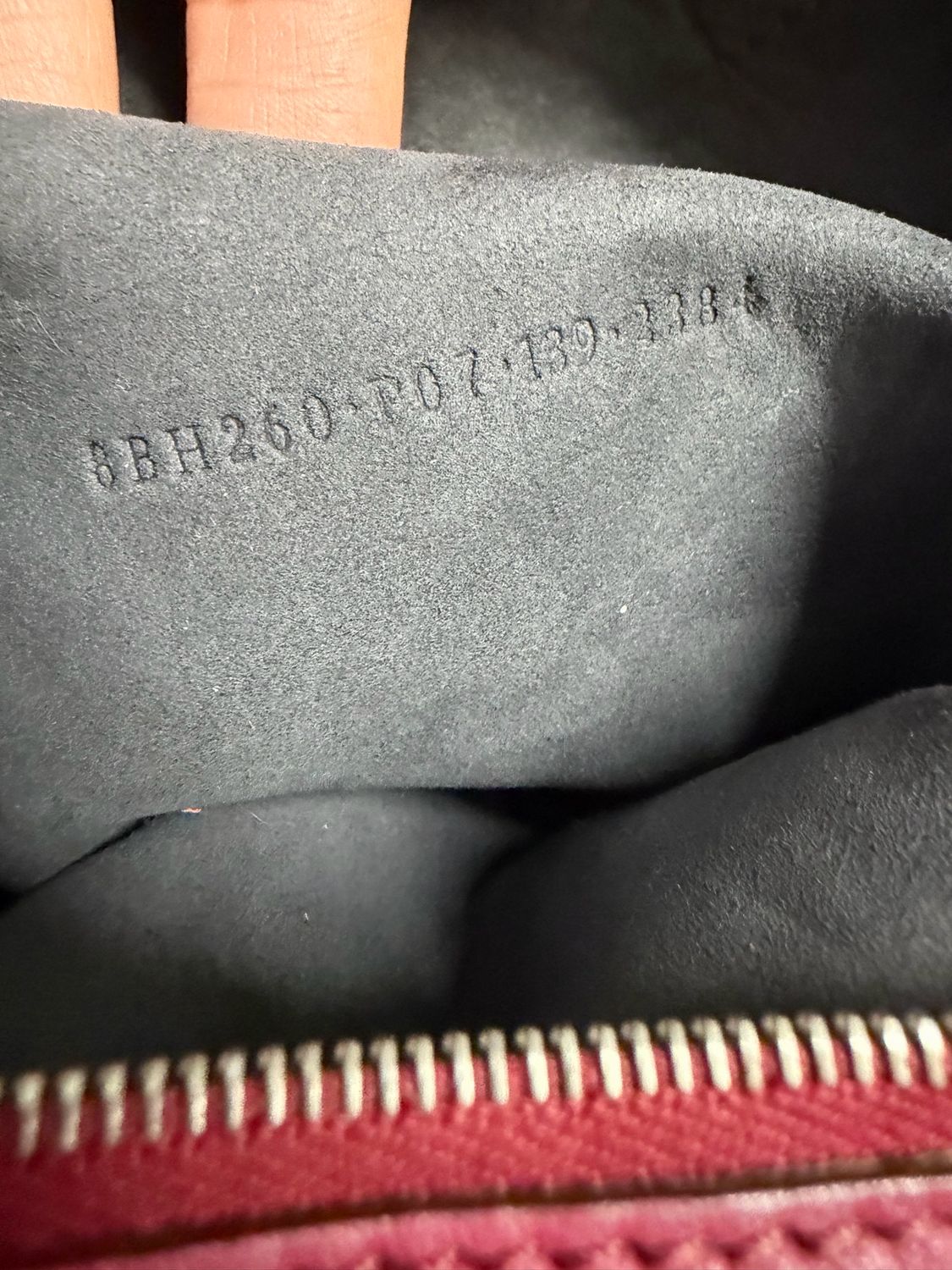 Fendi All in Shopper Tote Shoulder Bag in Amarena/Black Leather