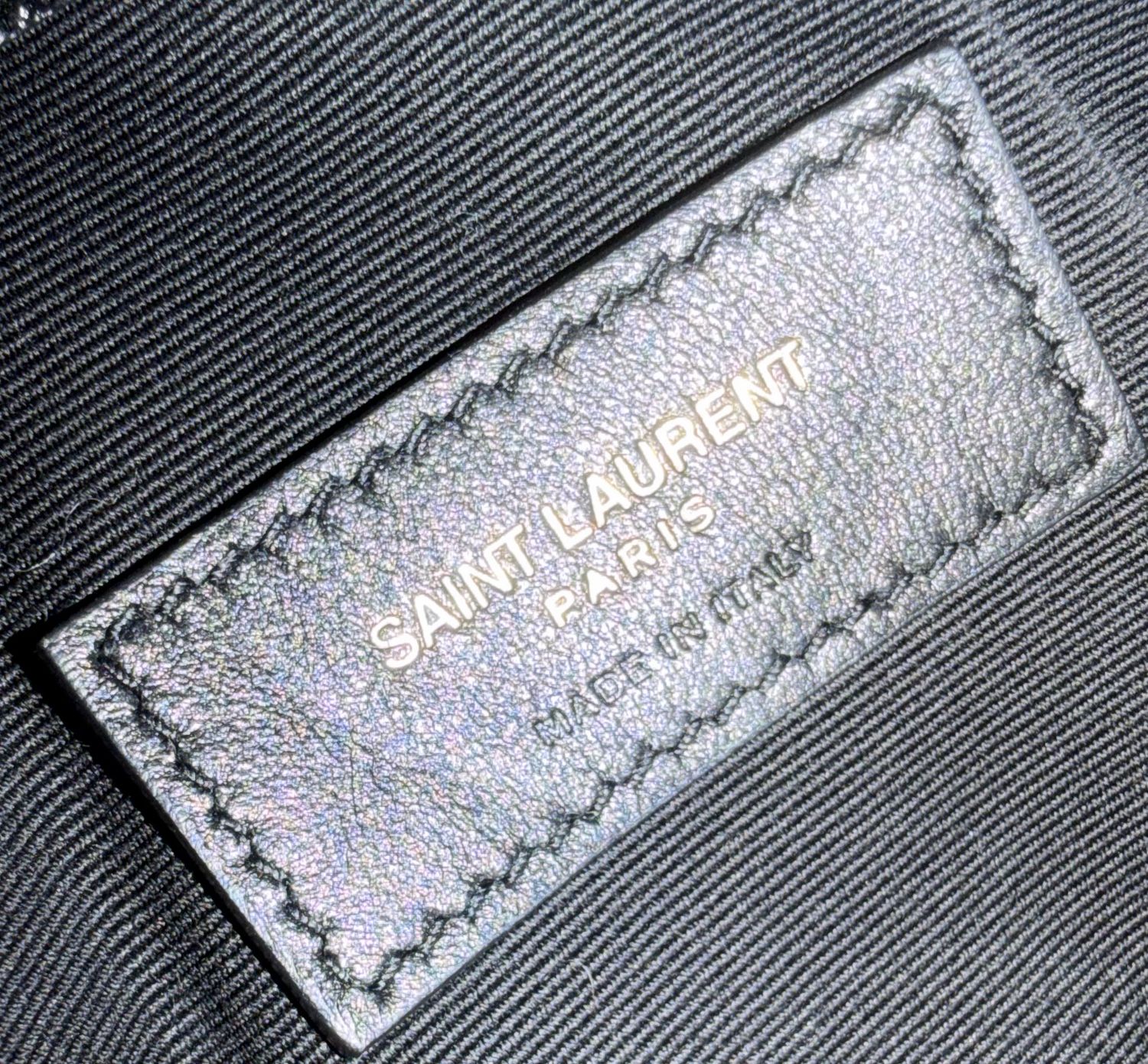 Yves Saint Laurent Uptown Clutch Grain De Poudre In Black