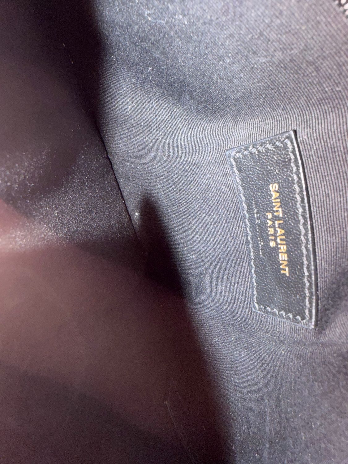 Yves Saint Laurent Uptown Clutch Grain De Poudre In Black