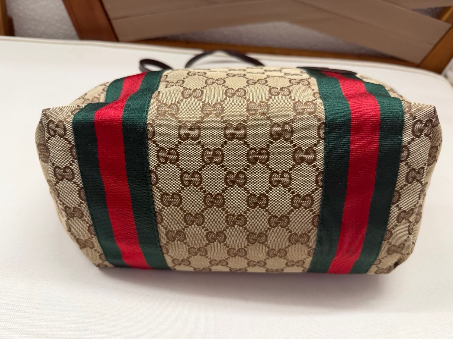 Gucci Monogram Canvas Jolie Web Tote