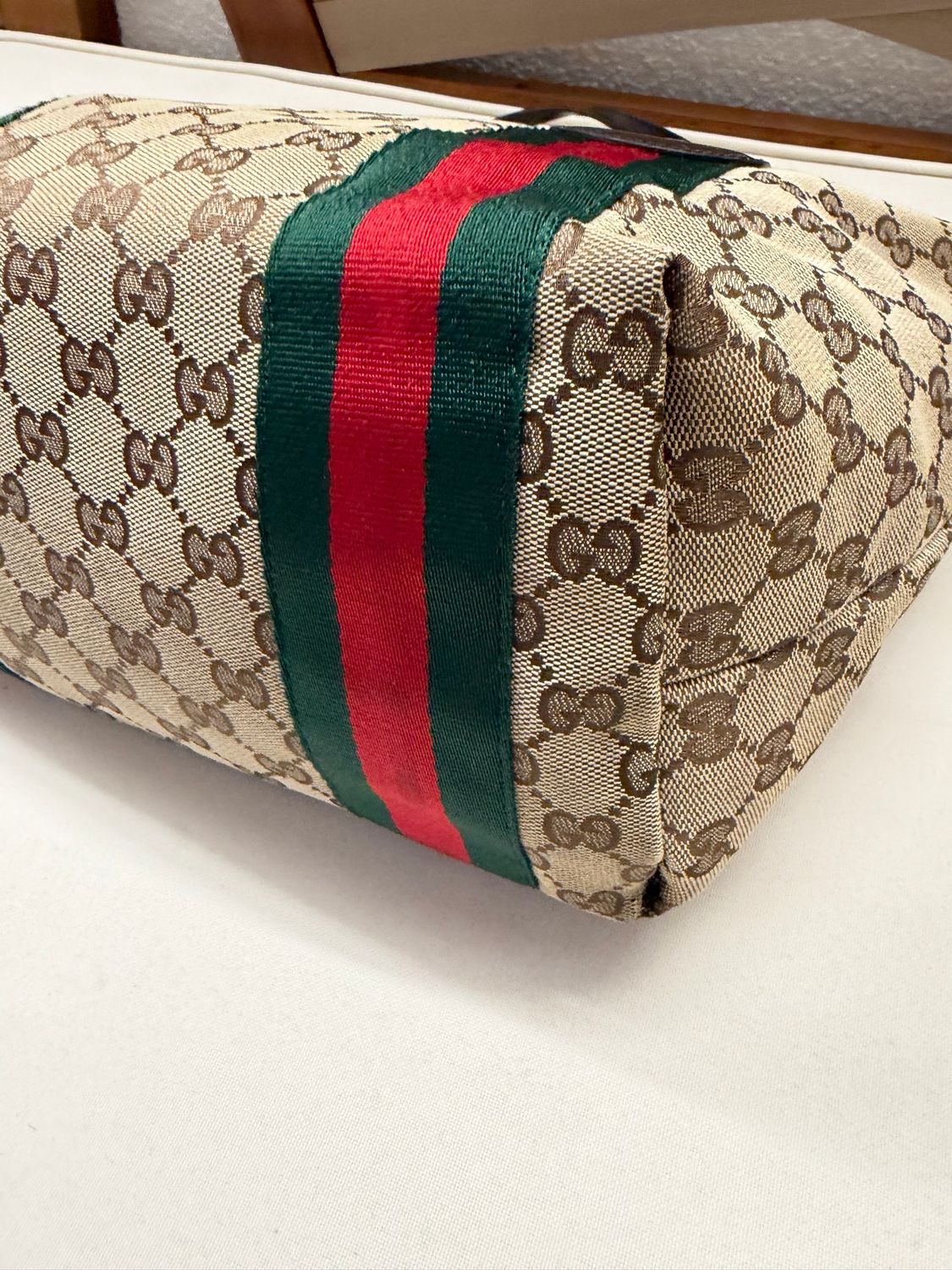 Gucci Monogram Canvas Jolie Web Tote