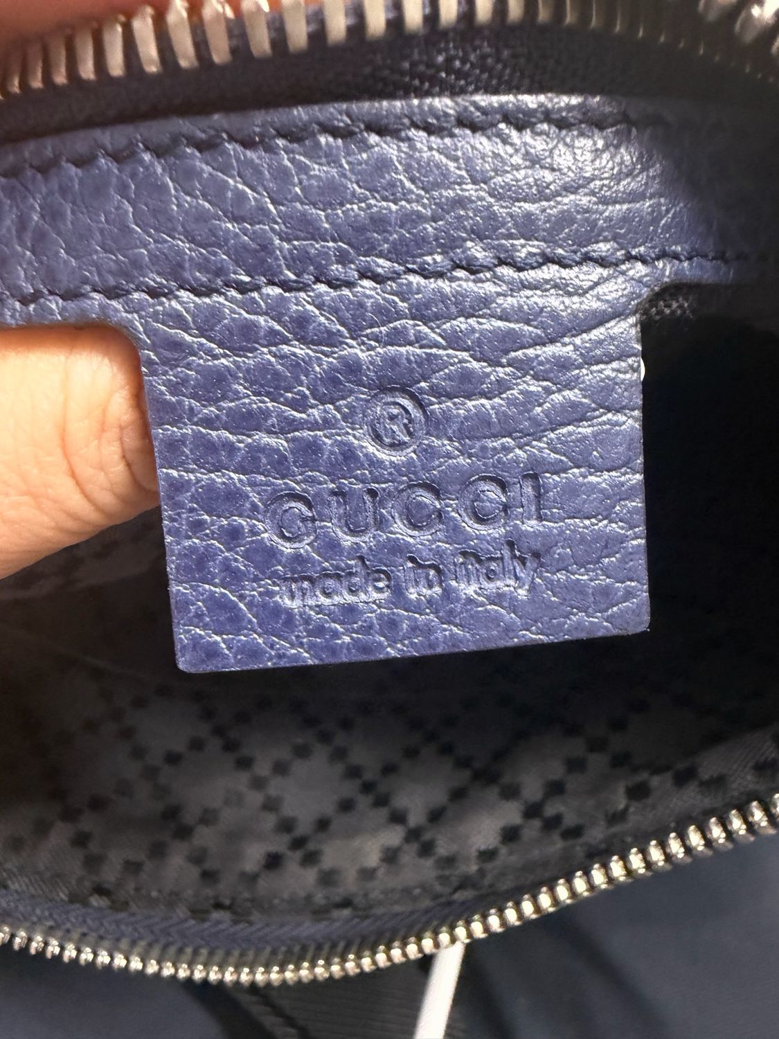 Gucci Pebbled Leather Cosmopolis Clutch Pouch