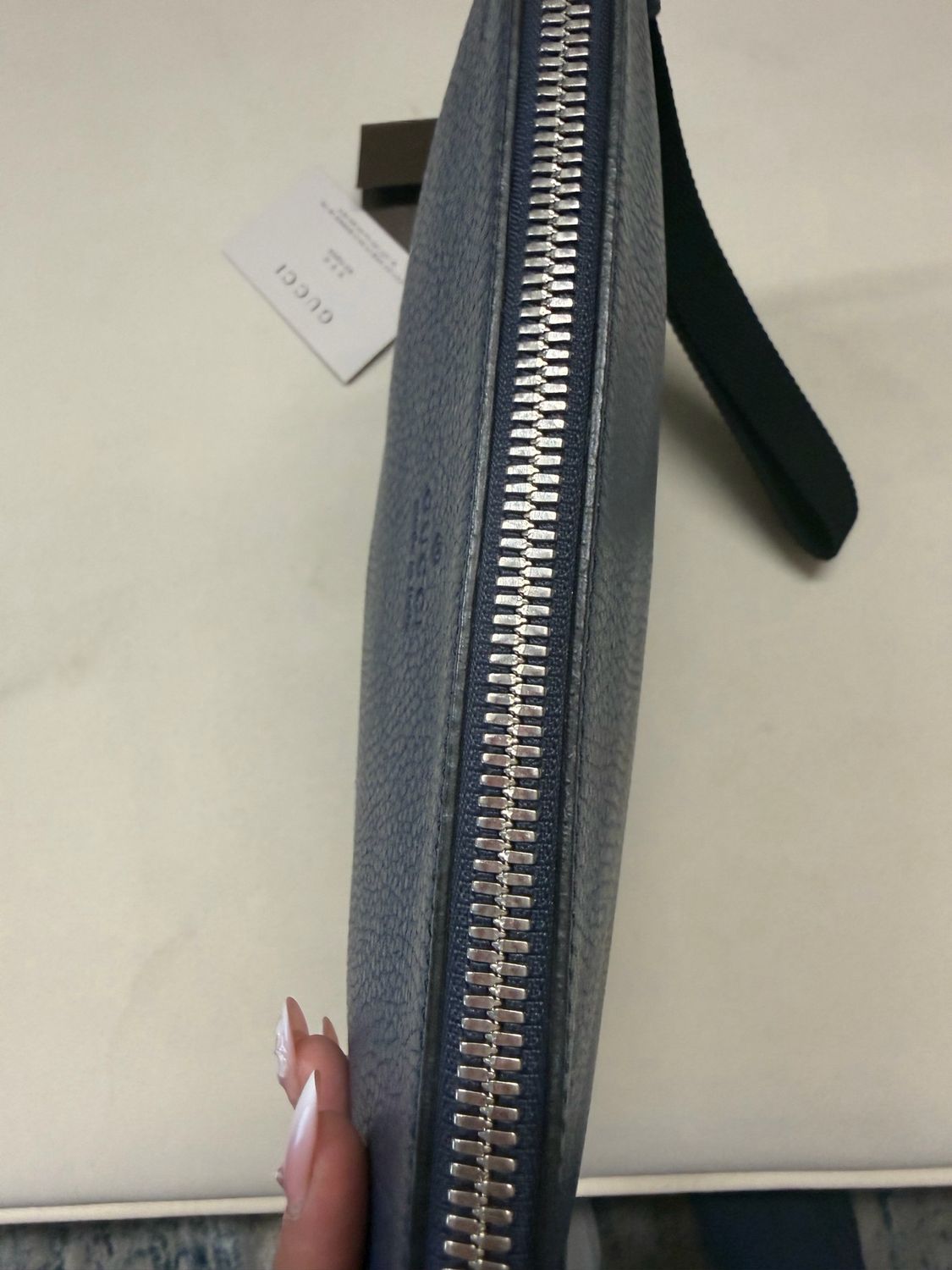 Gucci Pebbled Leather Cosmopolis Clutch Pouch