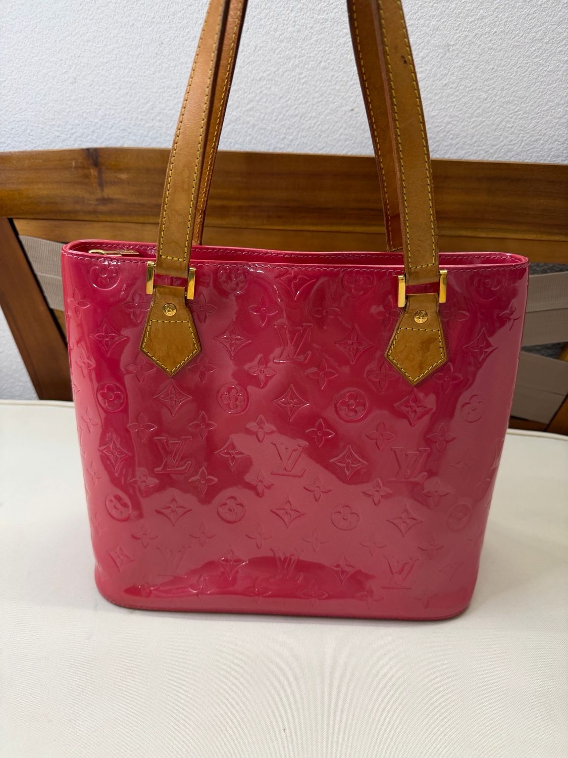 Louis Vuitton Monogram Vernis Tote Houston Shoulder Bag