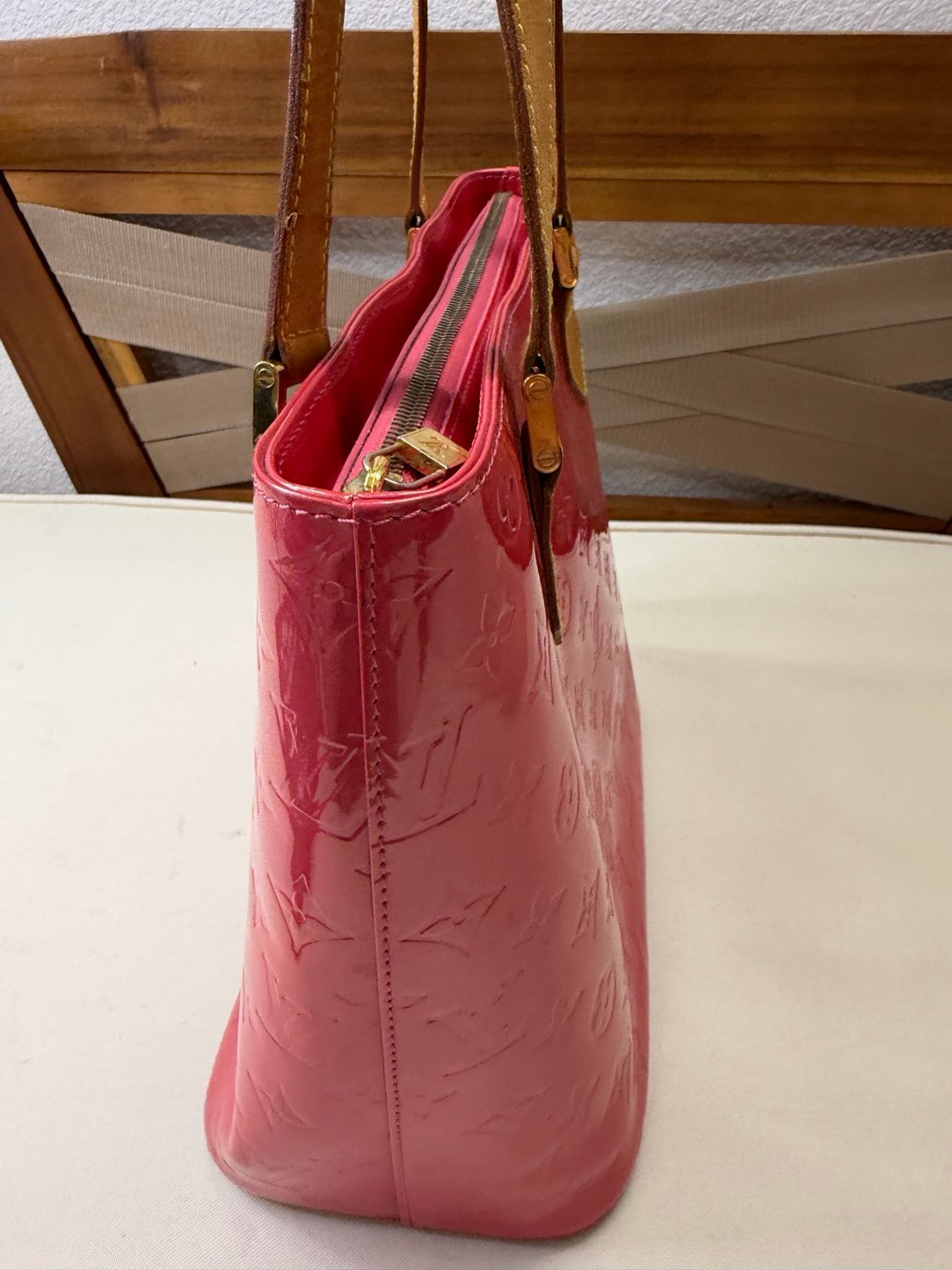 Louis Vuitton Monogram Vernis Tote Houston Shoulder Bag