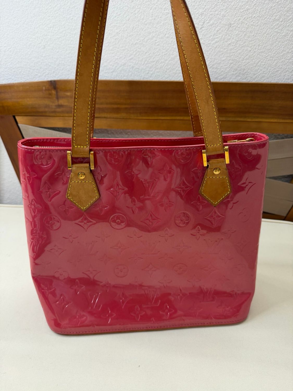 Louis Vuitton Monogram Vernis Tote Houston Shoulder Bag