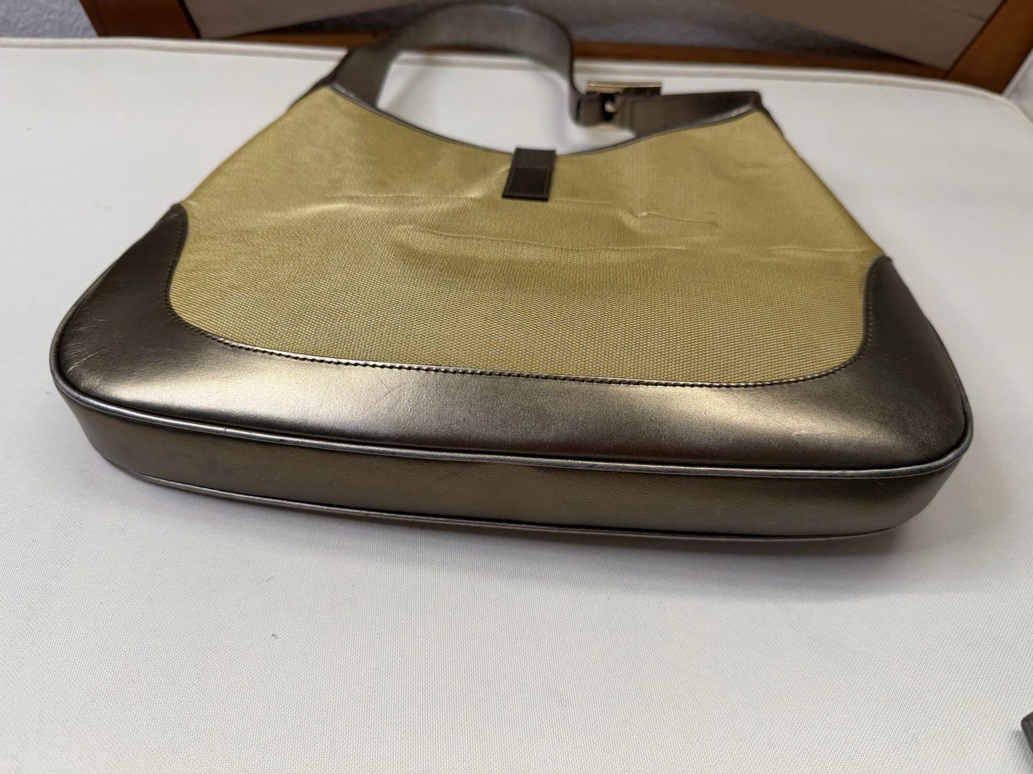 Gucci Jackie Metallic Hobo Web Shoulder Bag