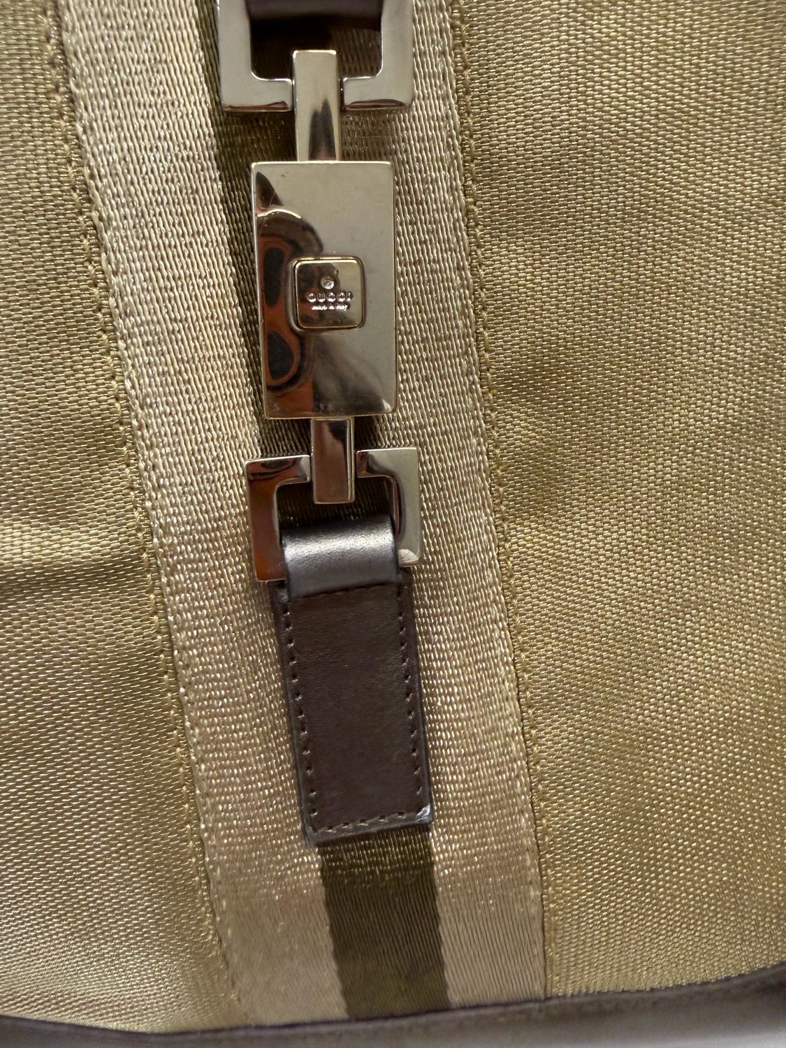 Gucci Jackie Metallic Hobo Web Shoulder Bag