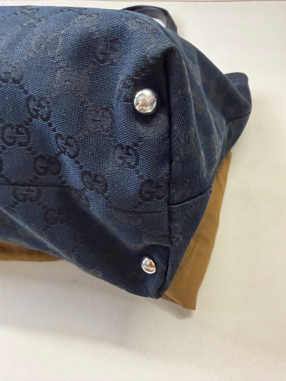 Gucci Monogram Canvas Icon Bit Tote Shoulder Bag in Medium