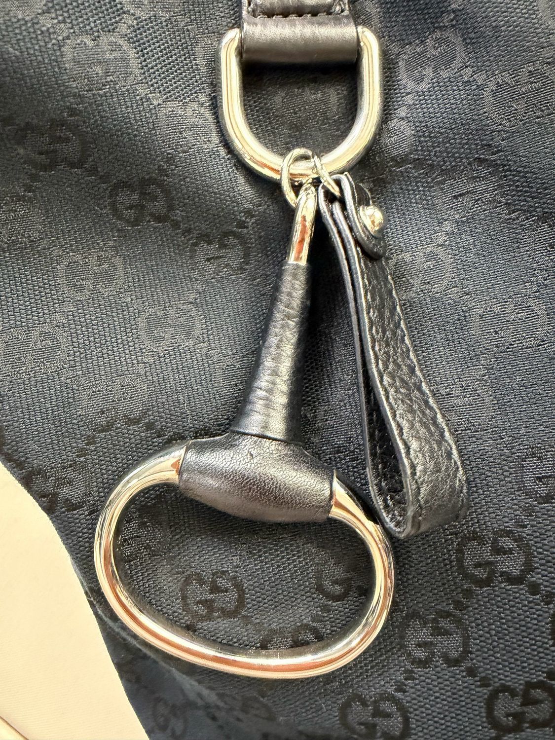 Gucci Monogram Canvas Icon Bit Tote Shoulder Bag in Medium