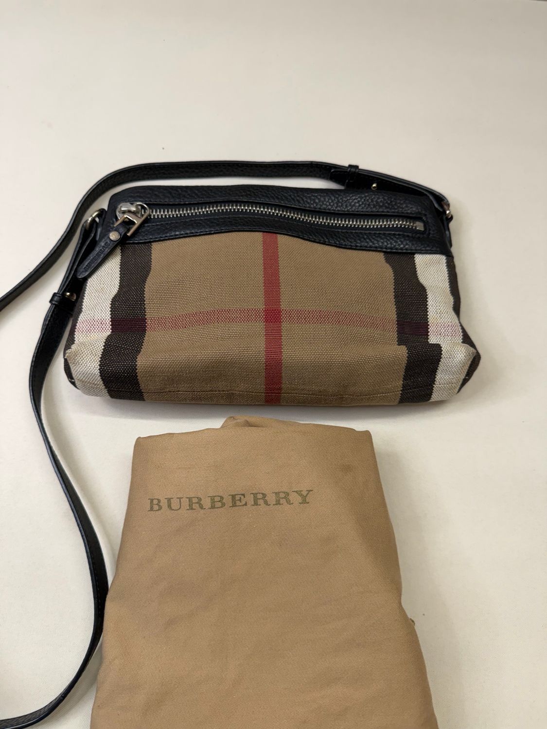 Burberry House Check Farley Messenger Sling Crossbody