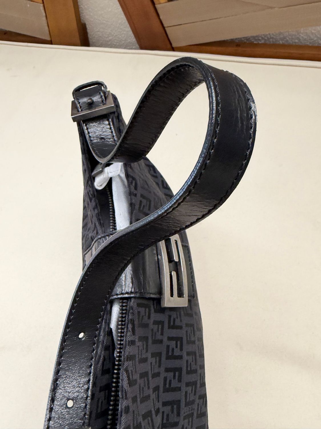 Fendi Zucca Mama Baguette Hobo Shoulder