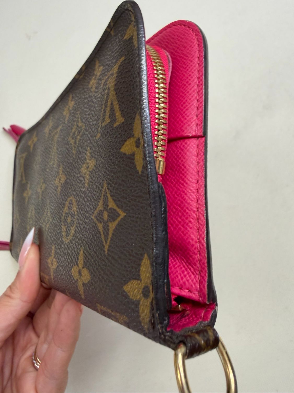 Louis Vuitton Monogram Insolite Double Snap Wallet In Pink