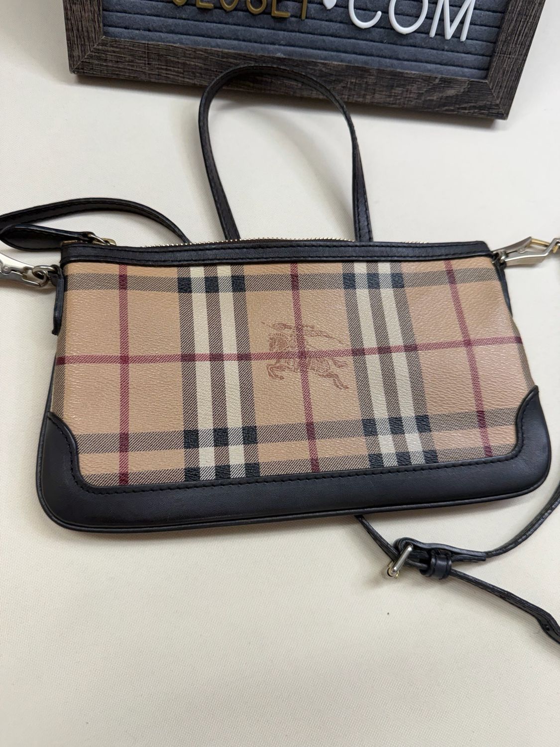Burberry Haymarket Check Peyton Crossbody Sling