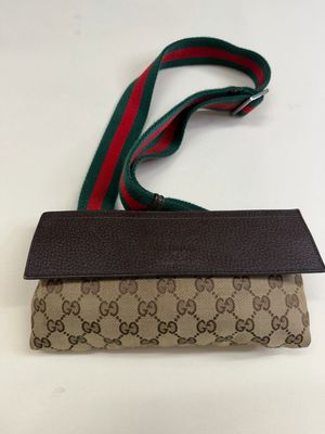 Gucci Monogram Canvas Web Strap Waist Bag Belt Bag