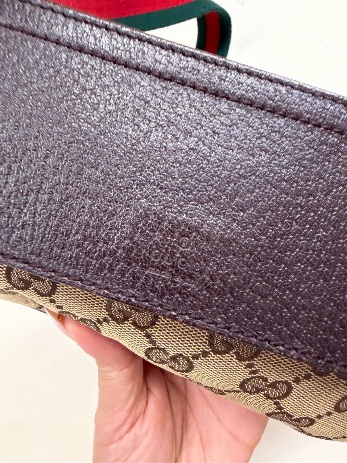 Gucci Monogram Canvas Web Strap Waist Bag Belt Bag