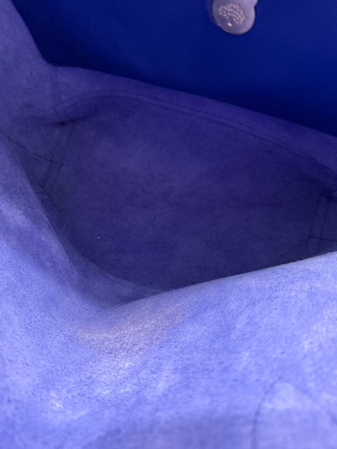 Mulberry Nappa Leather Perforated Tote in Navy Blue