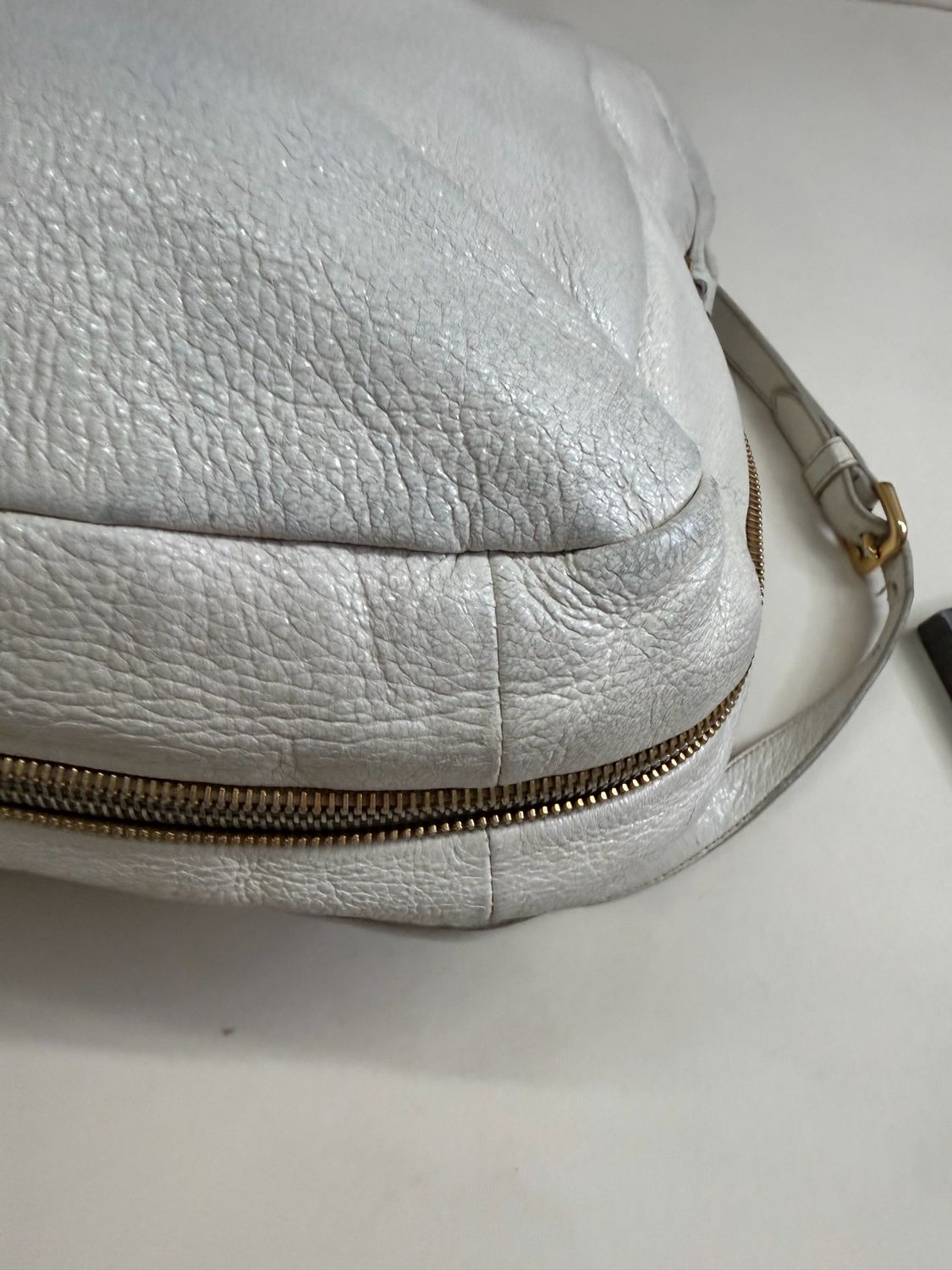 Prada Vitello Shine Convertible Zippers Crossbody Sling