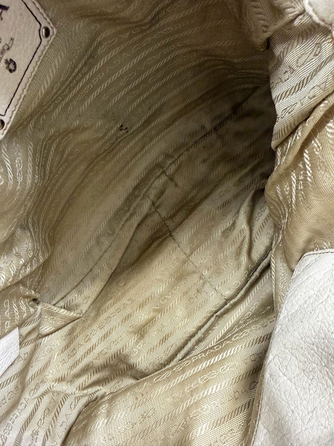 Prada Vitello Shine Convertible Zippers Crossbody Sling