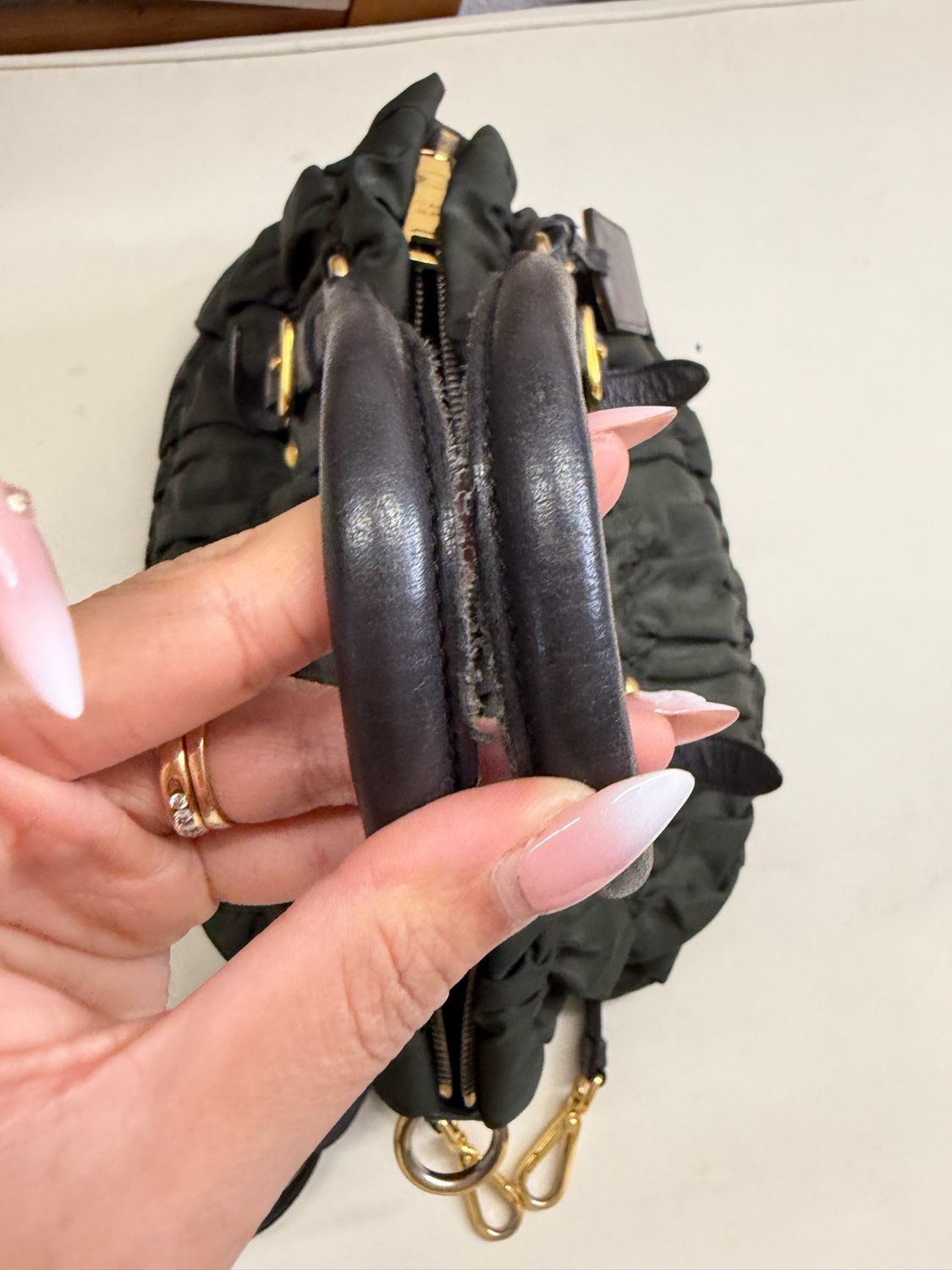 Prada Nylon Tessuto Convertible Gaufre Crossbody Sling