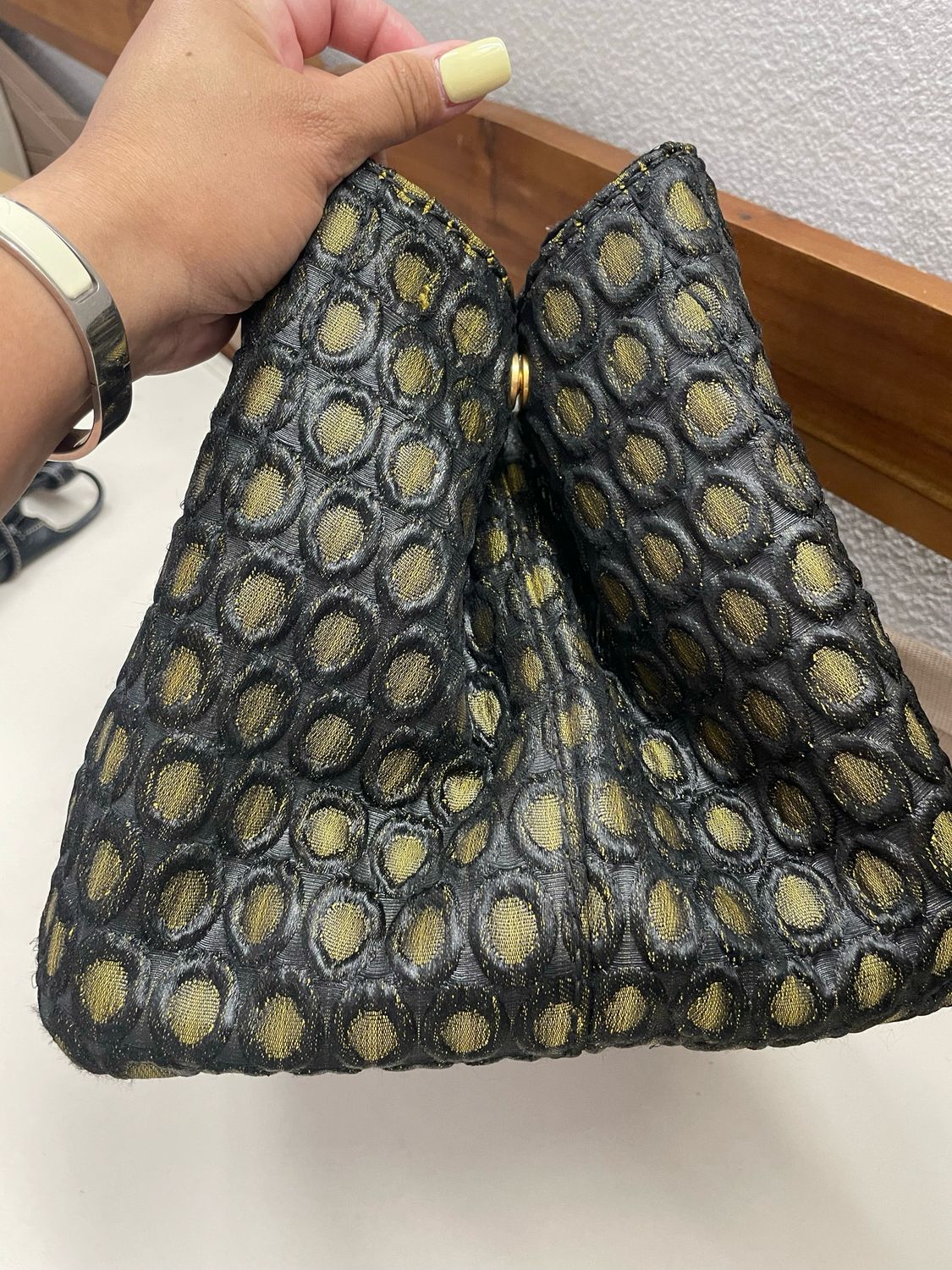 Prada Canapa Broccato Tote Top Handle in Large
