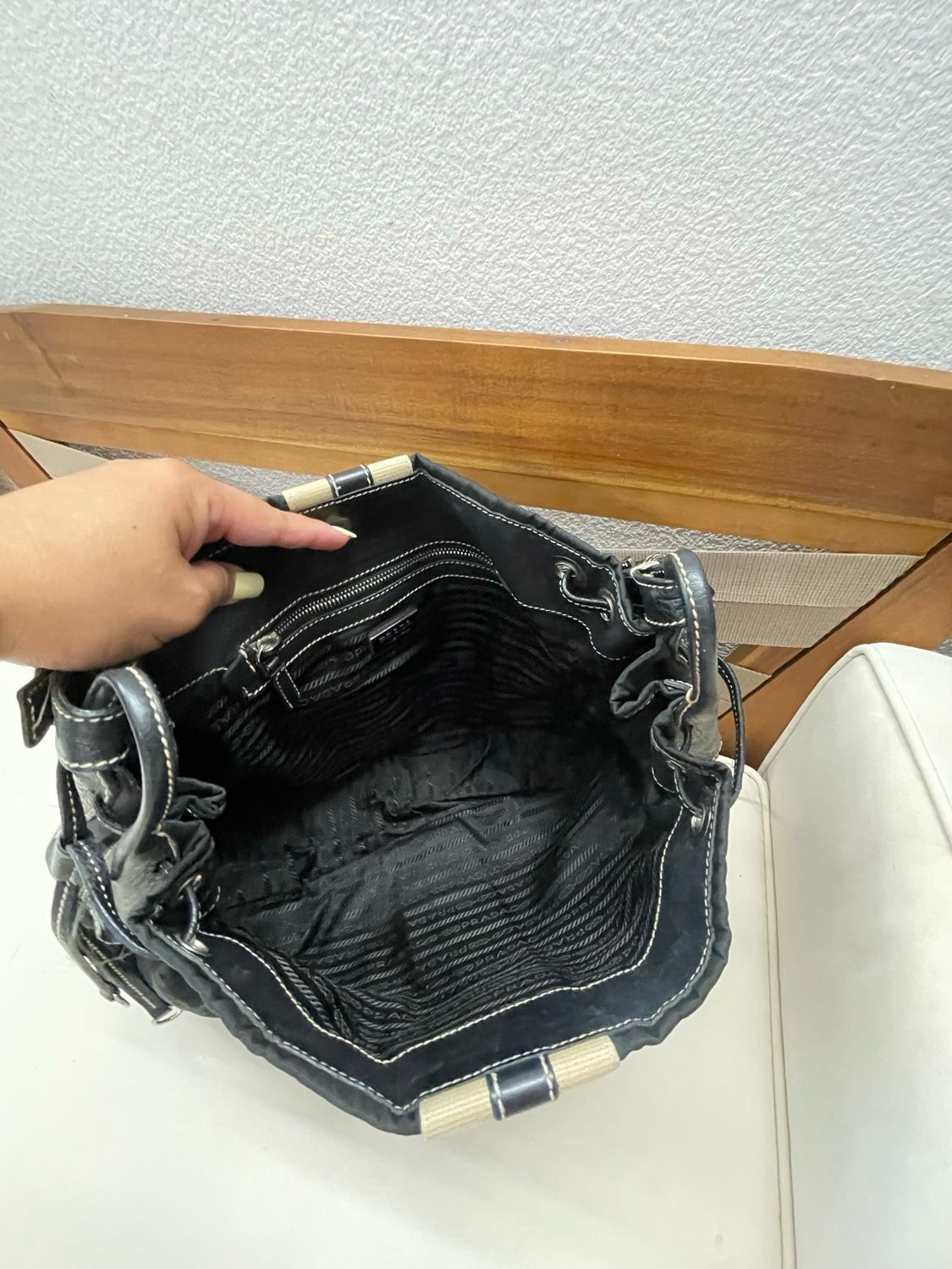 Prada Nylon Tessuto Hobo Shoulder Bag