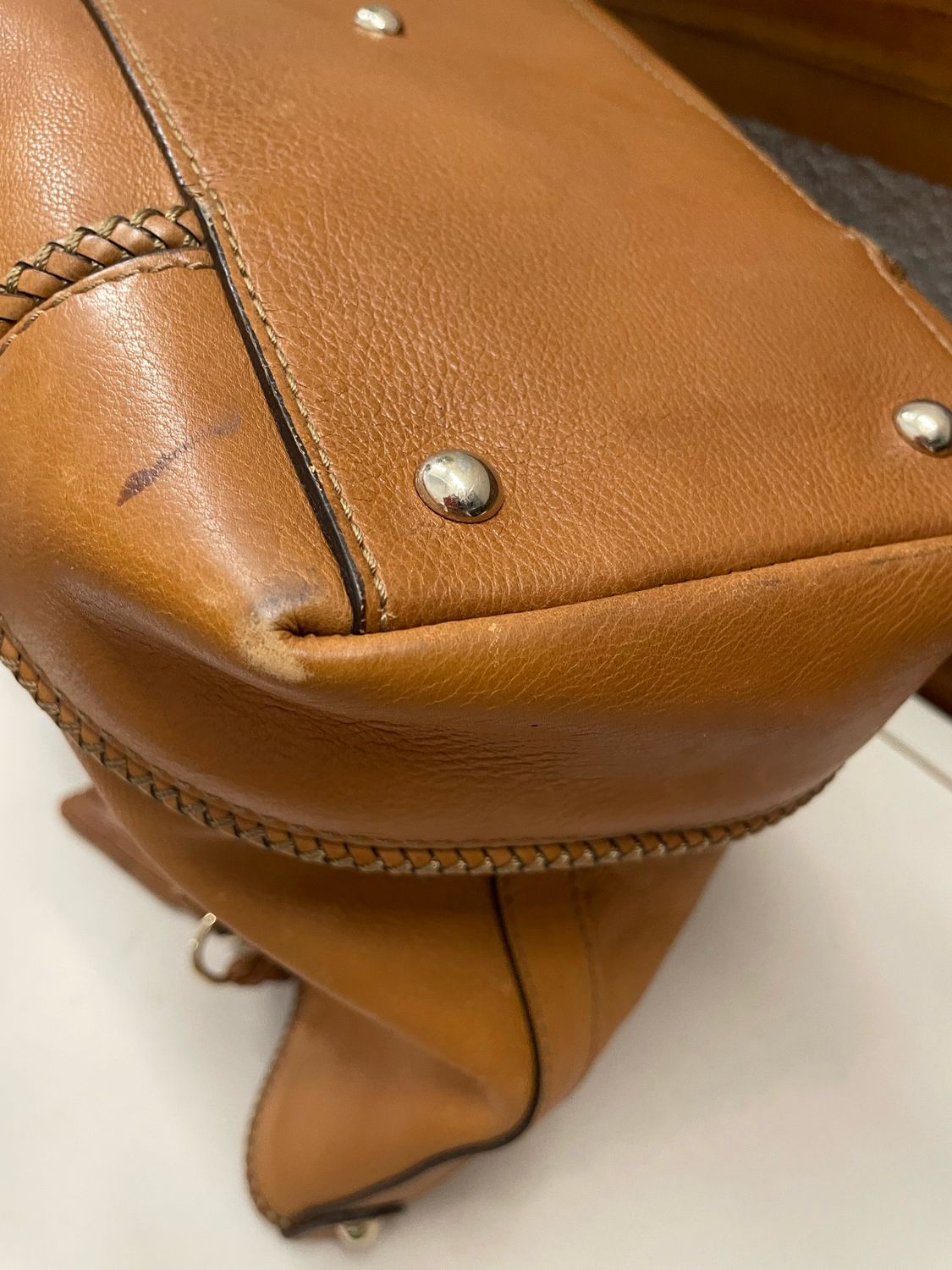 Gucci Marrakech Top Handle Leather in Brown