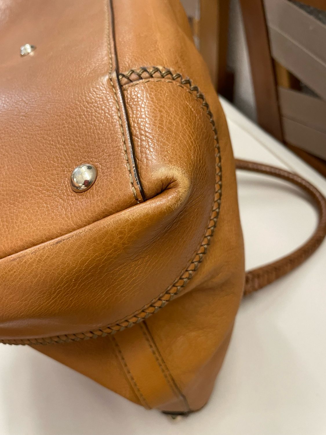 Gucci Marrakech Top Handle Leather in Brown