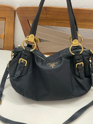 Prada Nylon Tessuto Convertible Crossbody in Black