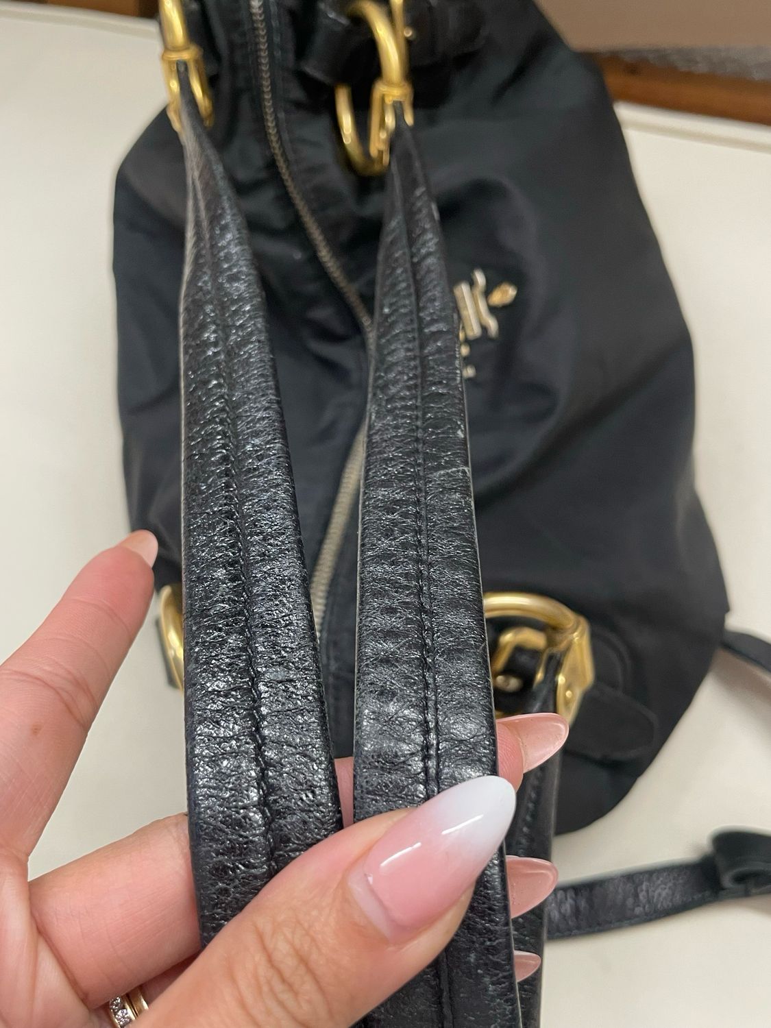 Prada Nylon Tessuto Convertible Crossbody in Black