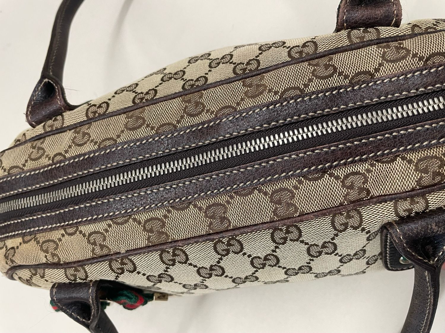 Gucci Princy Web Bowler Boston Tote Shoulder 