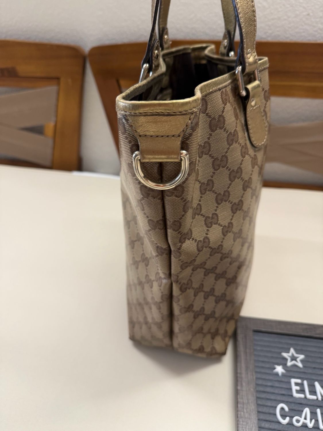 Gucci Vertical Supreme Tote Metallic