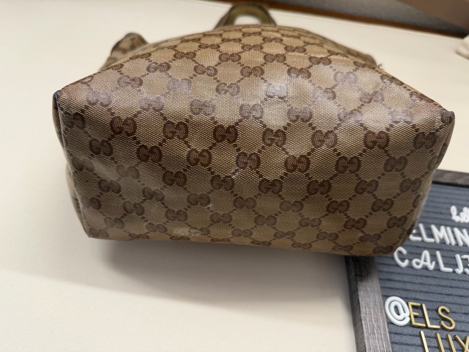 Gucci Vertical Supreme Tote Metallic