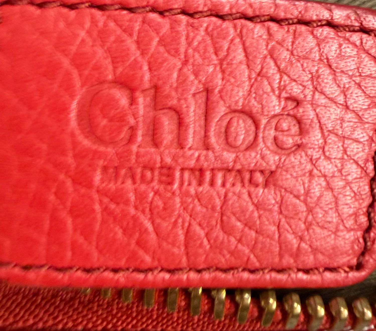 Chloe Pebbled Leather Marcie Saddle in Medium 