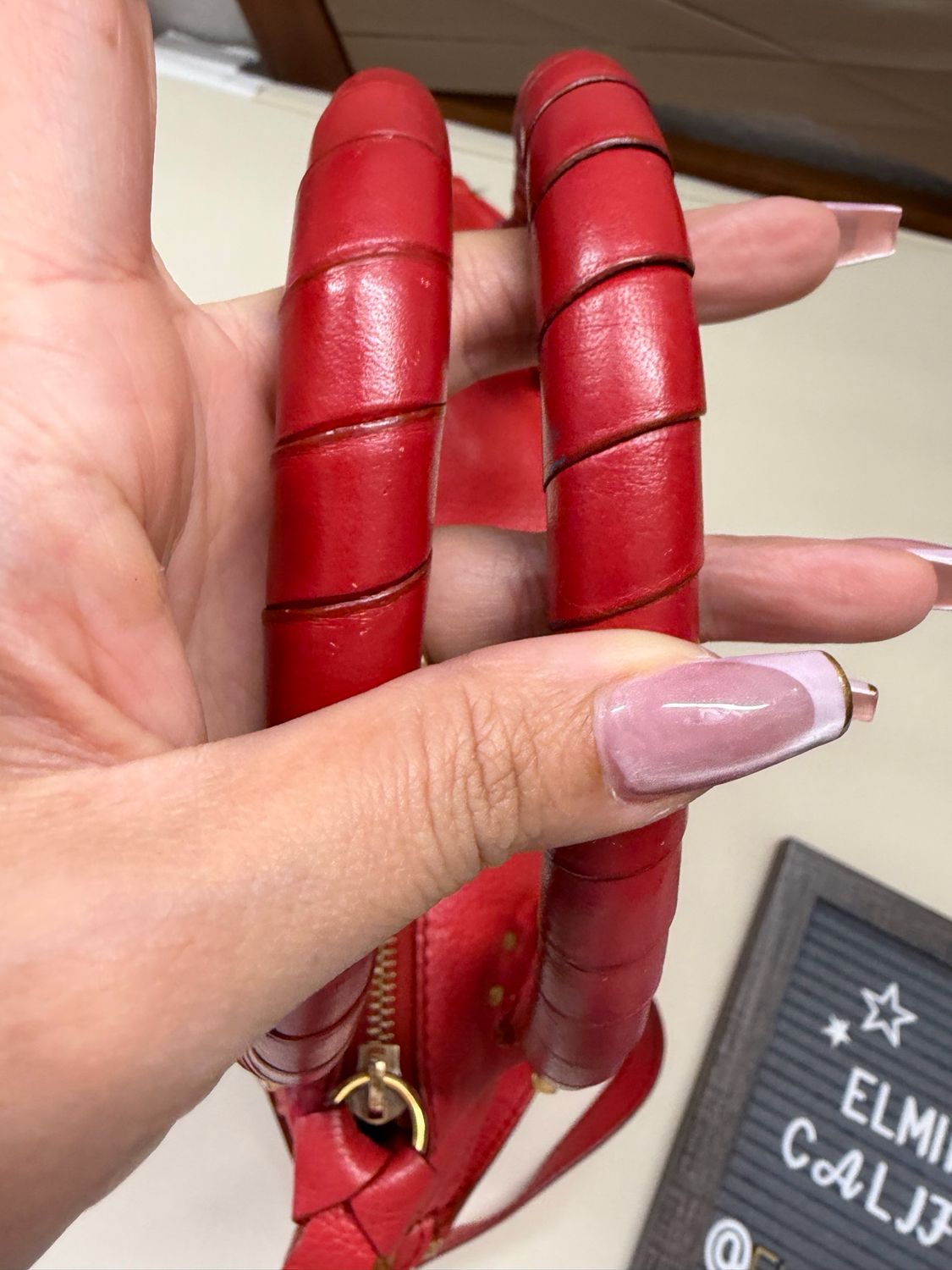 Chloe Pebbled Leather Marcie Saddle in Medium 