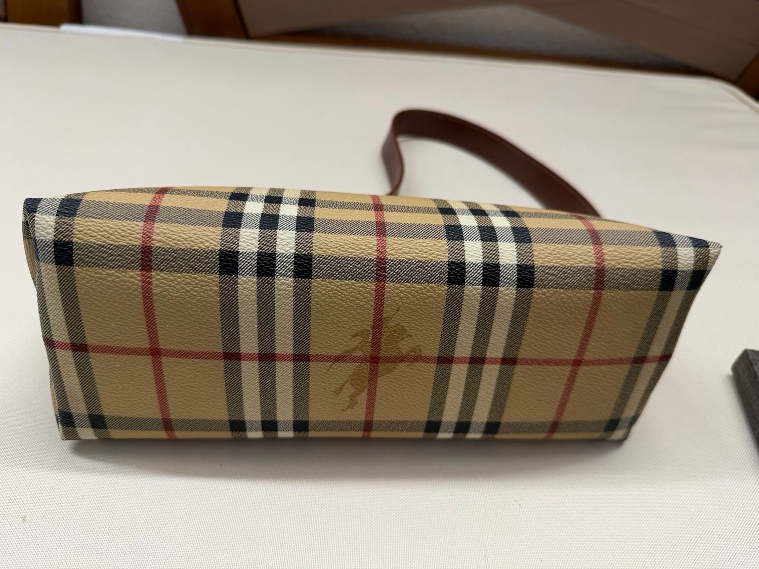 Burberry Haymarket Check Coated Hobo Shoulder