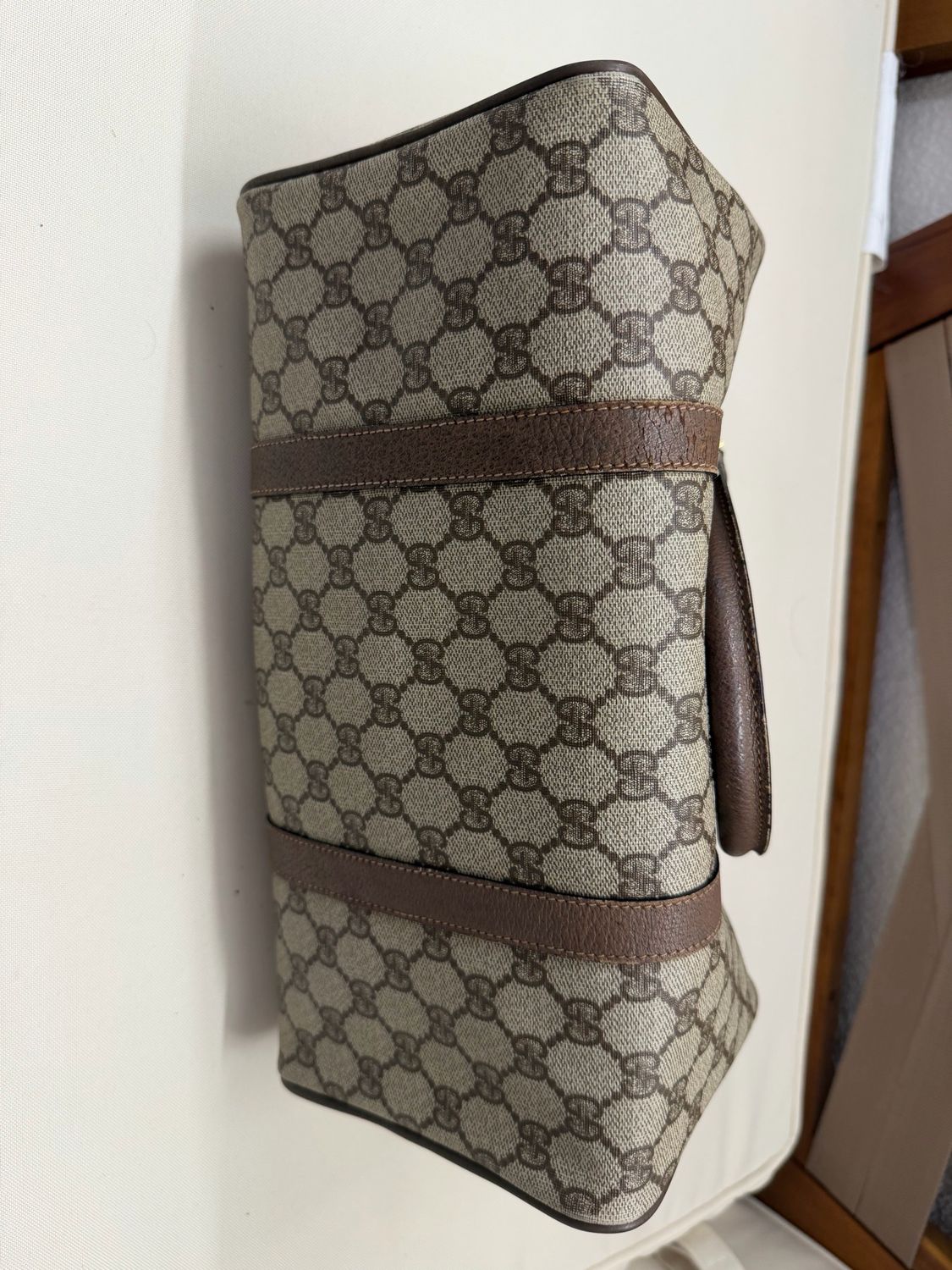 Gucci Vintage Supreme Monogram Bowler Satchel