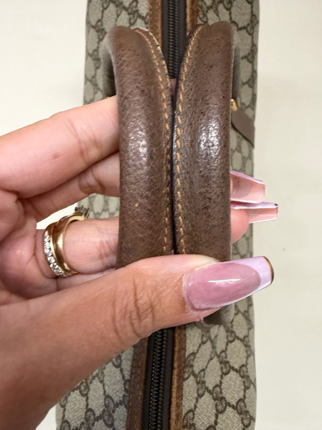 Gucci Vintage Supreme Monogram Bowler Satchel