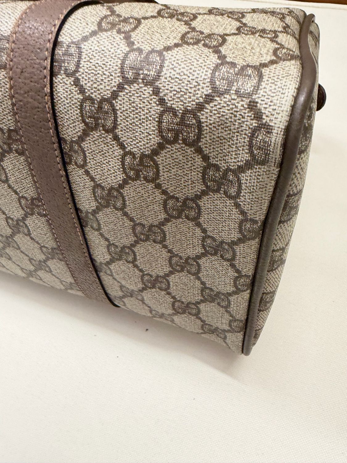 Gucci Vintage Supreme Monogram Bowler Satchel