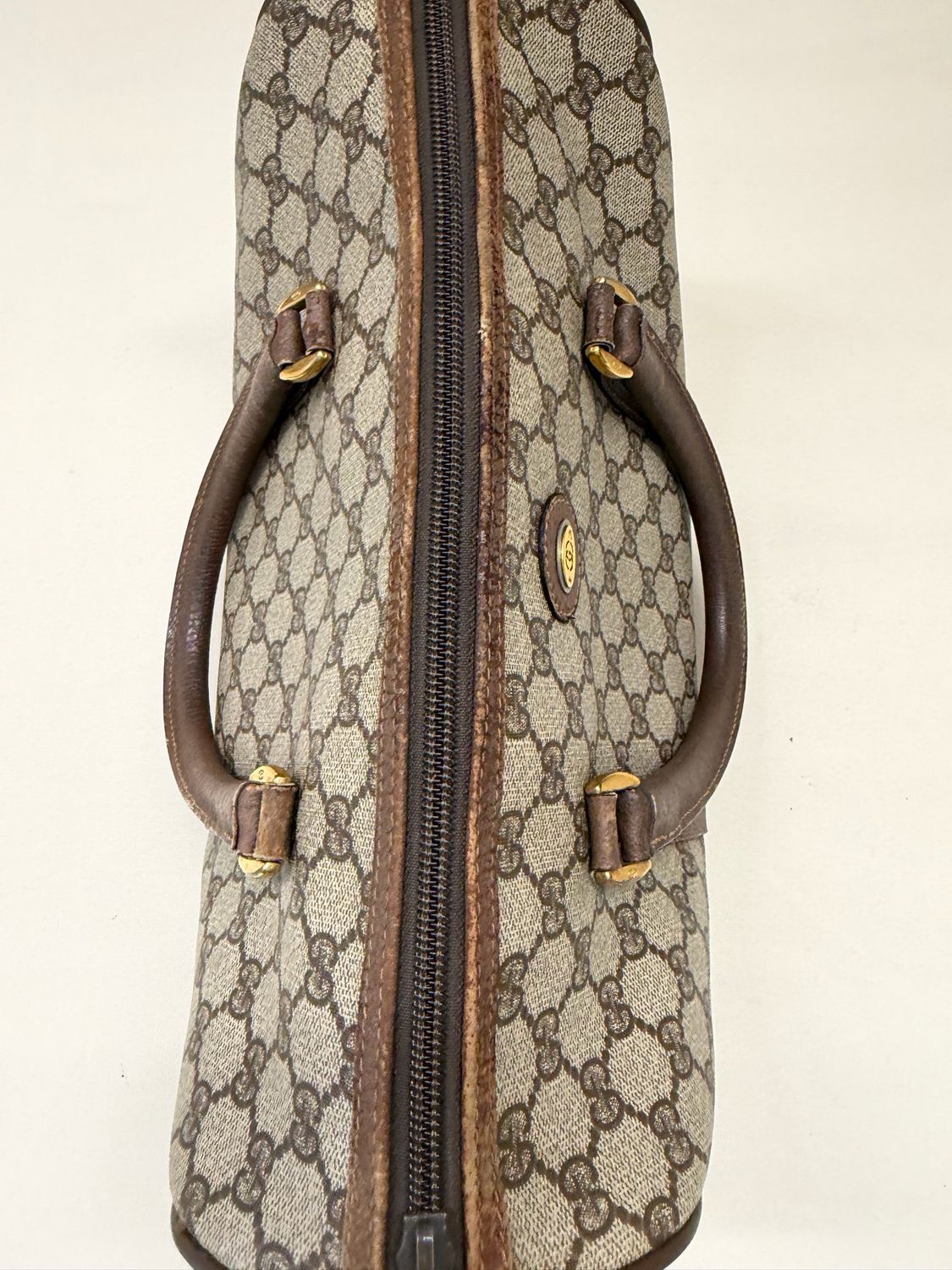 Gucci Vintage Supreme Monogram Bowler Satchel