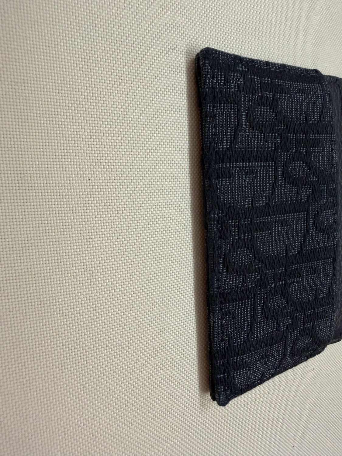  Christian Dior Oblique Card Holder in Black