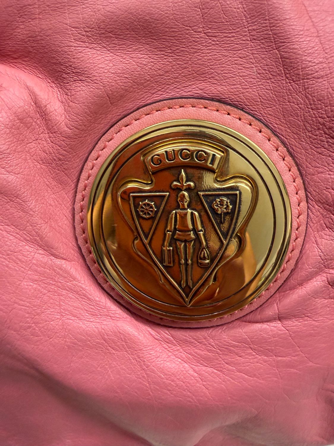 Gucci Hysteria Leather Tote in Pink