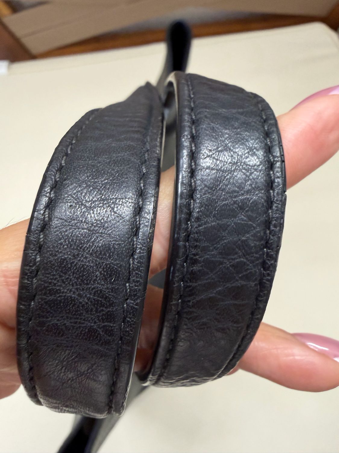 Prada Vitello Daino Shopper Tote in Black