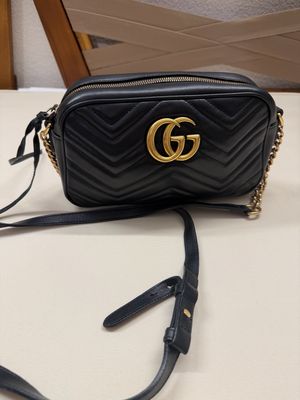 Gucci Marmont Crossbody Sling Matelasse In Black 
