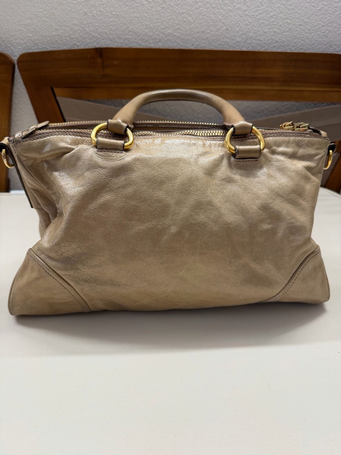 Prada Vitello Shine Convertible Crossbody Sling