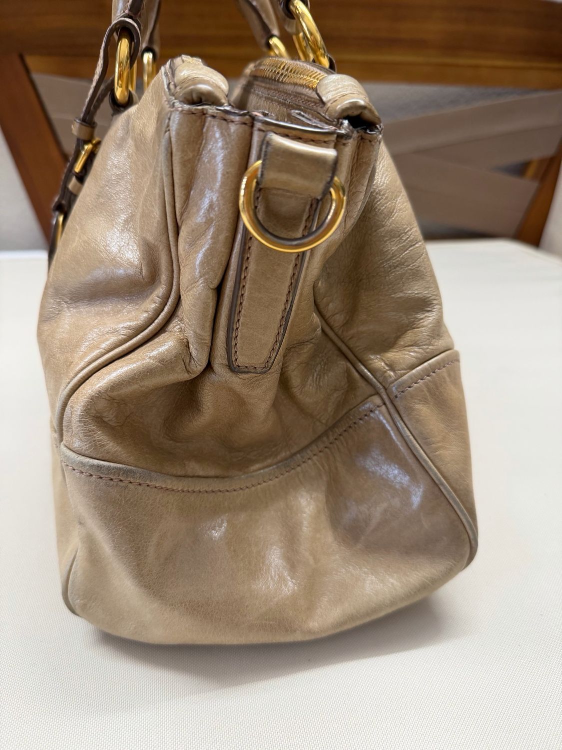 Prada Vitello Shine Convertible Crossbody Sling