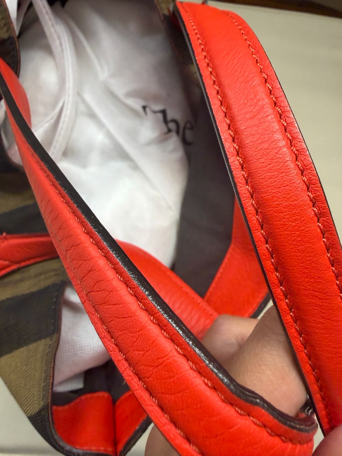 Fendi Pequin Vertical Shopper Tote 